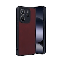 Xiaomi Redmi Note 14 4g Kılıf Aras Deri Kapak - Bordo Çr