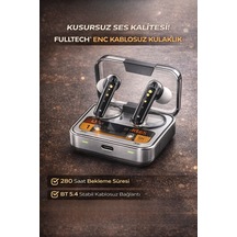 Kablosuz Bluetooth Kulaklık 5.4 Çift Mikrofon, Dijital Ekranlı Enc Uzun Süreli Kullanım