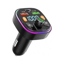 Bluetooth Car Adapter Bluetooth 5.0 Fm Radio Transmitter Radio Adapter Car Kit Bluetooth Car Charger Adapter Pd+qc3.0 Black