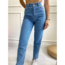 Lavajeans Sophia Mom Jean Açık Mavi Likralı Pantolon Ortamavi 2 Mavi