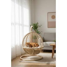 Reyo Pet Lüxperi Kedi Salıncağı & Kedi Yatağı & Kafesi 38x45x65 Cm Krem