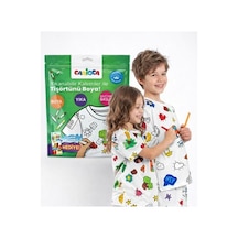 Keçeli Kalem İle Boyanabilir Tişört 7-8 Yaş İçin Eğlenceli Tasarım