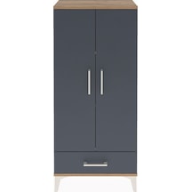 Arges Dolap 3 Raflı Tek Çekmeceli 2 Kapaklı 60x30x134 Çam-ant... Çam