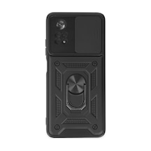 Xiaomi Poco X4 Pro 5g Kılıf Pars Lens Yüzüklü Silikon
