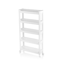 Rafty 5 Katlı Tekerlekli Sepet Organizer Düzenleyici Raf Ünitesi 465x145x850mm 4887 Renkli