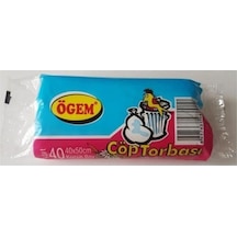 Küçük Boy Çöp Torbası 40 X 50 Cm 40 Lı Rulo X 1 Paket 40 Adet Şeffaf