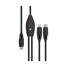 Enkay Pd100w 2'si 1 Arada Type-c - Type-c / E-marker İle 8 Pin Hızlı Şarj Kablosu, Kablo Uzunluğu:2m