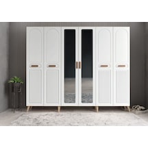 Letto Membran 6 Kapaklı Portmanto Montaj Dahil Meşe Beyaz 240 Cm Letto Membran 6 Kapaklı Portmanto Montaj Dahil Meşe Beyaz 240 Cm