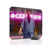 Gta Vice City Kaymaz Dikişli Kauçuk Oyuncu Mousepad V1 - 48x40 Xl Gaming Mouse Pad Fare Altlığı