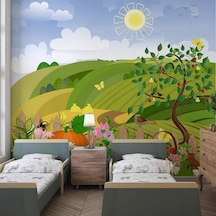 Sevimli Tarla Çocuk Odası Duvar Kağıdı Baskı