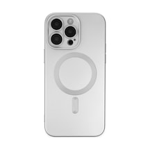 Apple iPhone Uyumlu  14 Pro Kılıf Moshi Lens Magneticsafe Silikon -  Gümüş