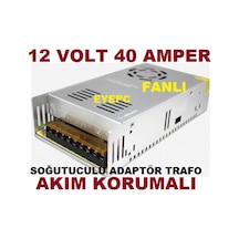EYEPC 12 Volt 12V 40 Amper Fanlı Metal Kasa Adaptör Akım Korumalı Trafo