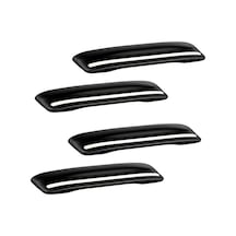 4 Adet Universal Araç Kapı Kenar Koruyucu Dikiz Aynası Tampon Koruma Etiketi - Siyah