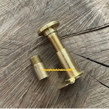 Door Pirinç Çelik Kapı Dürbünü Uzatmalı Kapaklı Kapı Dürbünü Sarı Renk 8cm