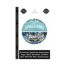Premium Spalding Basketbol Topu 2021 Raınbow Graffıtı Sz7 84372z Maç Antrenman