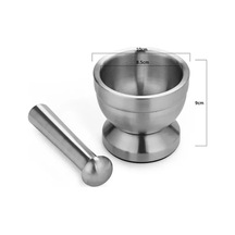 Yuqing Çift Mini Paslanmaz Çelik Metal Harç Tuz Ve Havaneli Çelik Yuqing Çift Mini Paslanmaz Çelik Metal Harç Tuz Ve Havaneli Çelik