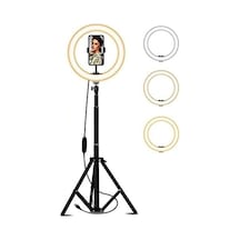 Youtuber Led Işıklı Halka 13 İnch 33cm Selfie/yayıncı/makyaj Işığı 210 Cm Tripod Diğer