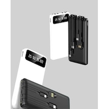 20.000mah Pd Powerbank Led Işık Lcd Ekran Dahili Kablo Çoklu Giriş Yeni Nesil