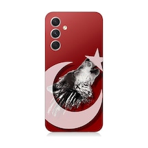 Samsung Galaxy A24 Uyumlu Silikon Kılıf Kurt Ve Bayrak