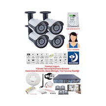 Kadraj Güvenlik Kamera Seti - 4 Kameralı - 5mp Sony Seculens, Full Hd, Gece Görüşü, Yasalara Uygun, 2tb Disk + Ses Alma