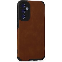 Samsung Uyumlu Galaxy M34 5g Kılıf Loop Deri Silikon Kahverengi