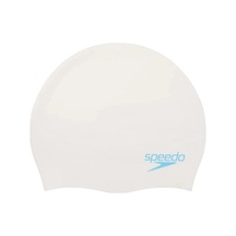 Speedo Speedo Plain Moud Silc Cap Ju White/ Unisex Çocuk Beyaz Yüzücü Bonesi 14683 Beyaz