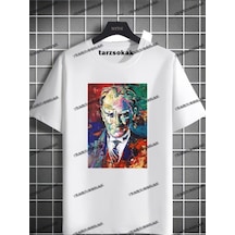 Flood Of Style Unisex Bay Çocuk T-shirt Atatürk Cumhrutiyet 23 Nisan 10 Kasım 29 Ekim Kod:25 Beyaz