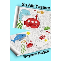 Melolisa Deniz Yaşamı Ve Su Altı Temalı Bebek, Kreş Ve Çocuk Aktivite Ve Boyama Rulosu - Kids Coloring Roll
