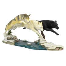 Veronese Koleksiyon Koşan Kurt Sürüsü Figür 39cm