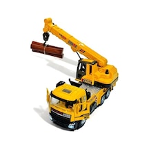 Oyuncak Sesli Ve Işıklı Metal 1:28 Ölçek Çek Bırak İnşaat Araçları Kapıları Açılabilen Die Cast Model İş Makinaları Vinç-1