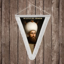 Sultan Iıı. Ahmed Beyaz Saçaklı Takdim Flama Bayrak Osmanlı Padişahları Serisi Diğer