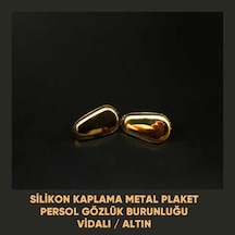 Persol Gözlük Silikon Kaplı Metal Gözlük Burunluğu Altın 1 Çift