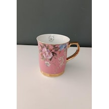 Roykıng Kupa Bardak Pembe Çiçekli 400 Ml Pembe