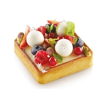 Silikomart Tarte Ring Square 80x80 H 20 Mm Siyah
