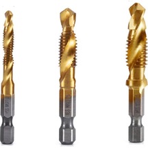 M6+m8+m10 Altıgen Şaftlı Hss Vida Dişi Metrik Kılavuz Matkap Uçları