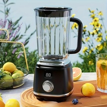 Besthome1 Black Nıj Mini Ev Tipi Meyve Sıkacağı Usb Şarjlı Portatif Blender Led Ekranlı Siyah