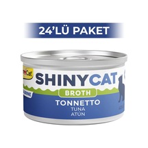 Gimcat Shinycat Broth Sos İçinde Ton Balıklı Kedi Konservesi 24 x 70 G