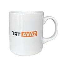 Avaz Logolu Beyaz Kupa Açık Ahşap