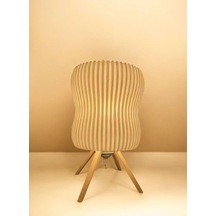 Modern Abajur Aydınlatma Lambader Beyaz - Krem