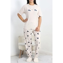 Seka Store Seka Büyük Beden Poliviskon Pijama Takımı Taşsiyah - 40640.1049. Çok Renkli