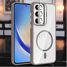 Samsung Galaxy A25 Kılıf Standlı Ve Kamera Lens li Wireless Şarj Özellikli Ultra Lüks Kapak