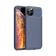 Newface Apple İphone 11 Pro Kılıf Auto Focus Karbon Kapak - Lacivert