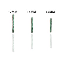 Gümüş Rose Yeşil Taşlı Üç Boydan Oluşan Kombin Halka Küpeler Barcode Gold - Rose Gold - Rodyum