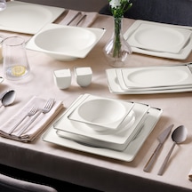 Aryıldız Crystal İxir Platin 56 Parça 12 Kişilik Yemek Takımı Renkli