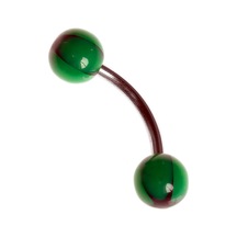 Tdgr00866 Curved Barbel 316 L Bioplast Piercing K7 Çok Renkli