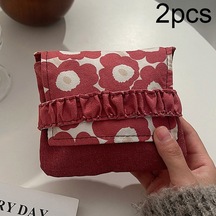 Sones Bd0443 2 Adet Karikatür Desenli Büyük Kapasiteli Hijyenik Saklama Poşeti Kırmızı Çiçek Kırmızı