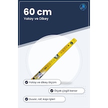Su Terazisi 60 Cm Yatay Ve Dikey Seviye Ölçer Manuel El Aleti Hır