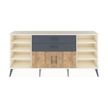 Arges Konsol 7 Raflı 2 Çekmeceli 2 Kapaklı 176x30x83 Aytaşı-çam/antrasit Çam/antrasit
