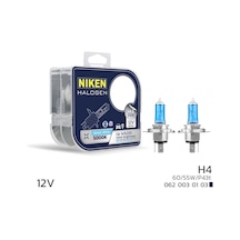 Niken 12v 55w H4 Halojen Beyaz Işık Ampul 5000k 1450 Lumen