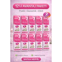 Biowet Ağda Bezi 2 Metre Spatula Hediyeli Epilasyon Bezi Dayanıklı Tüy Dökme Bezi 12 Paket